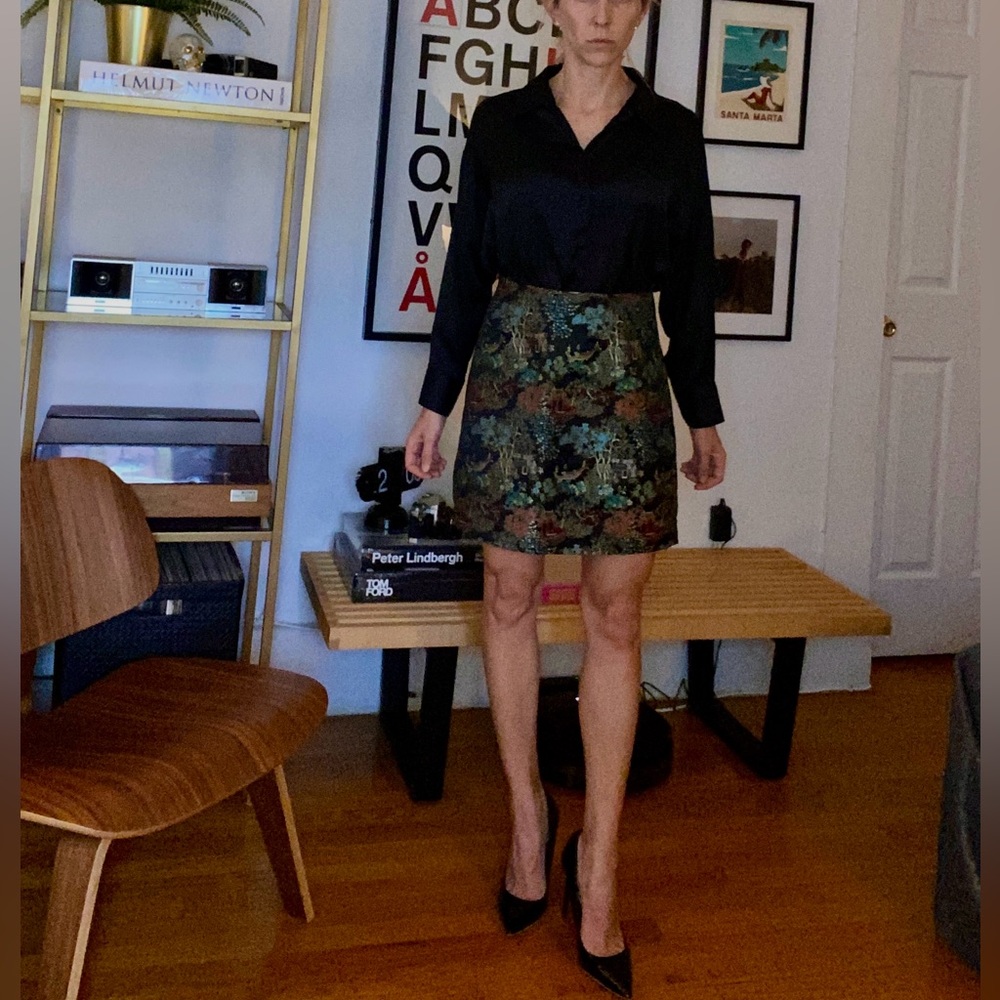 Embroidered Mini Skirt
